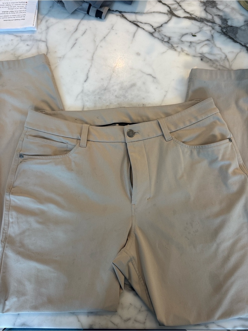 lululemon athletica Men's Khaki Stretch Chinos